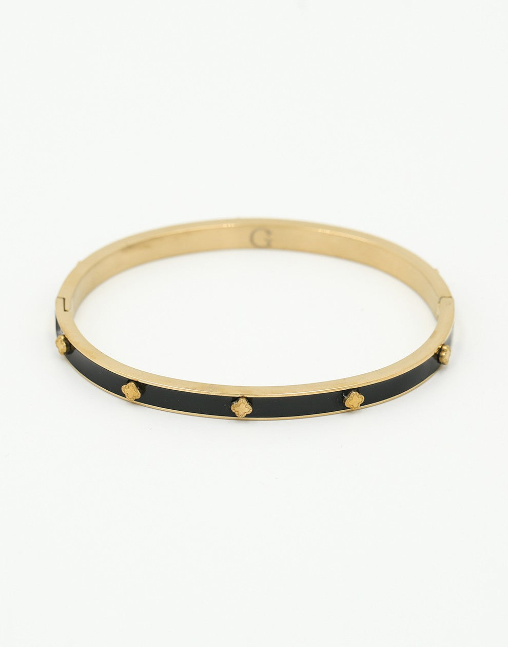 Bangle klavers zwart