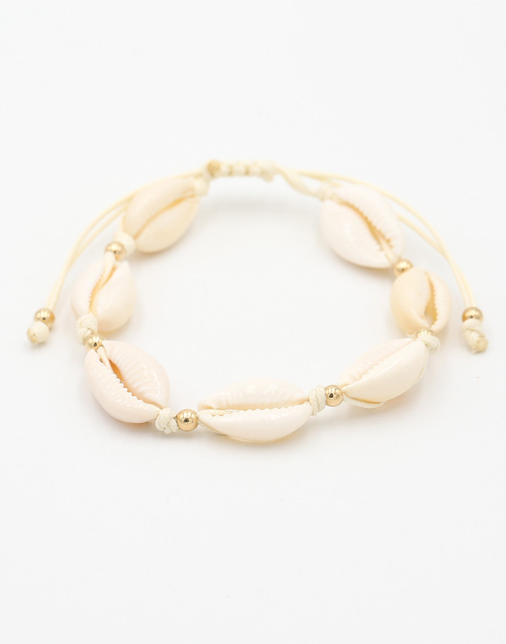 schelpenarmband beige