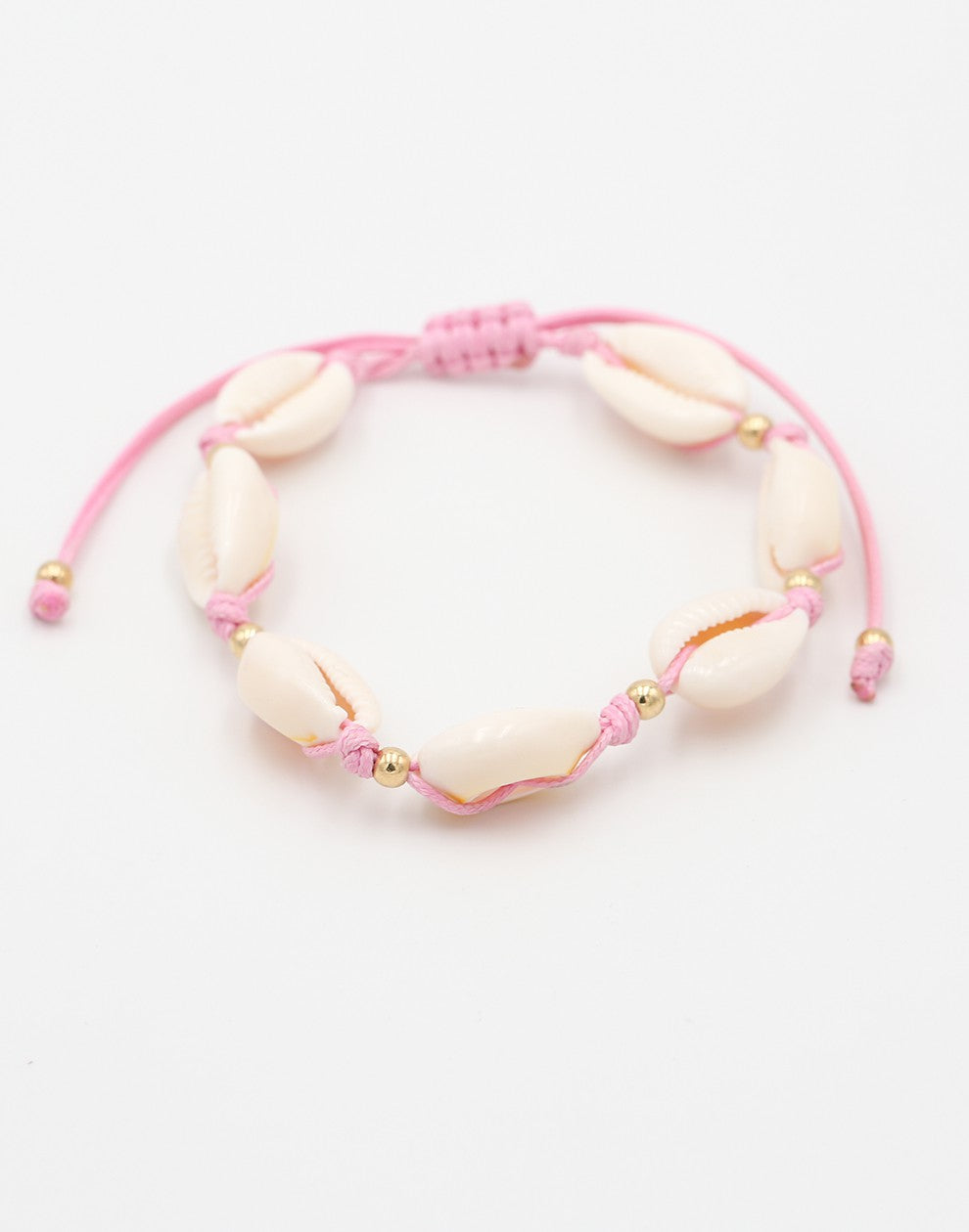 schelpenarmband roze
