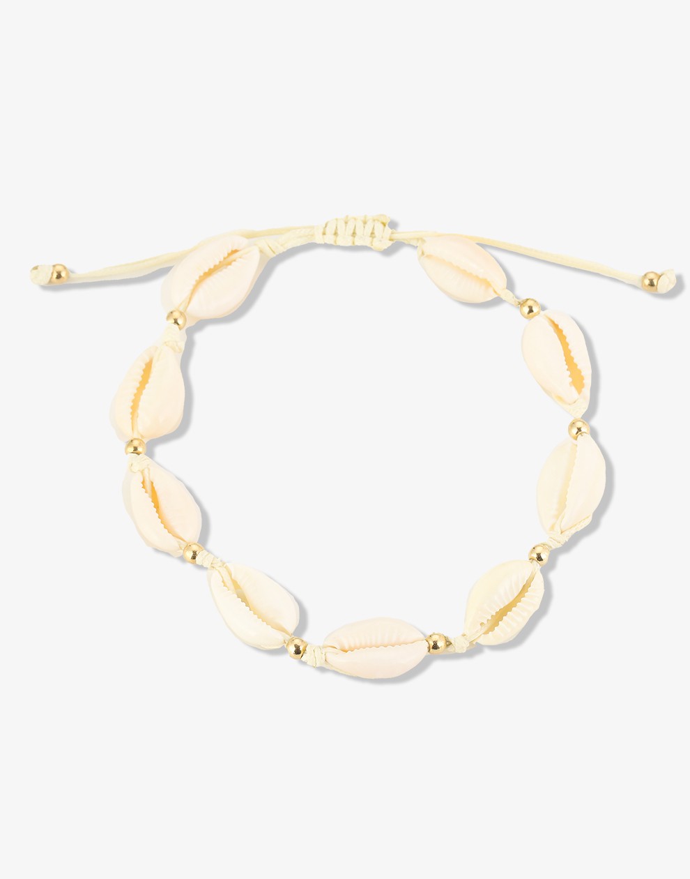 schelpen enkelbandje beige