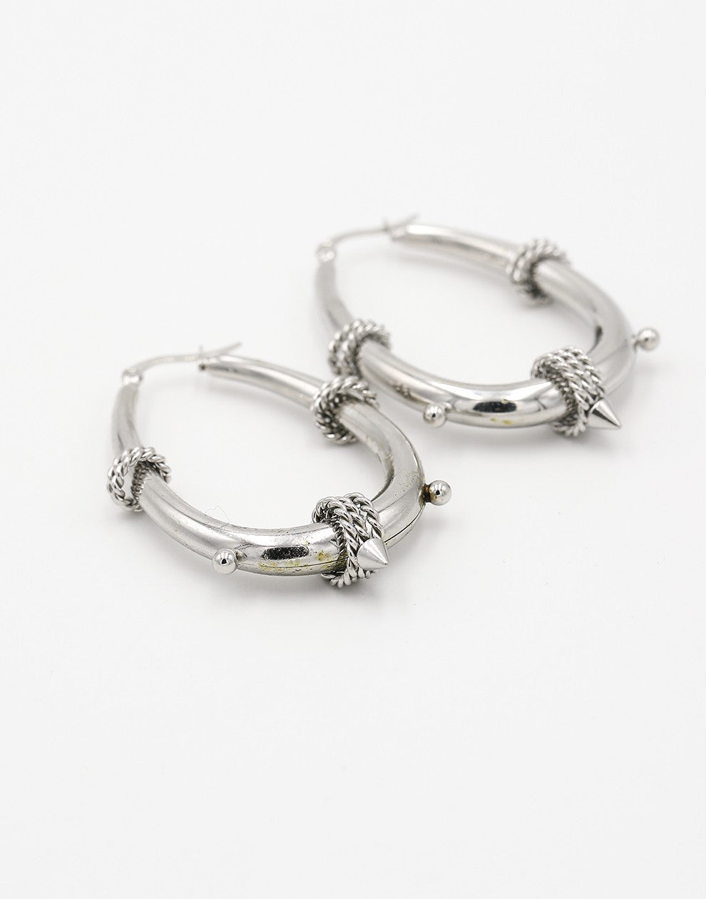hoops bali silver colored large