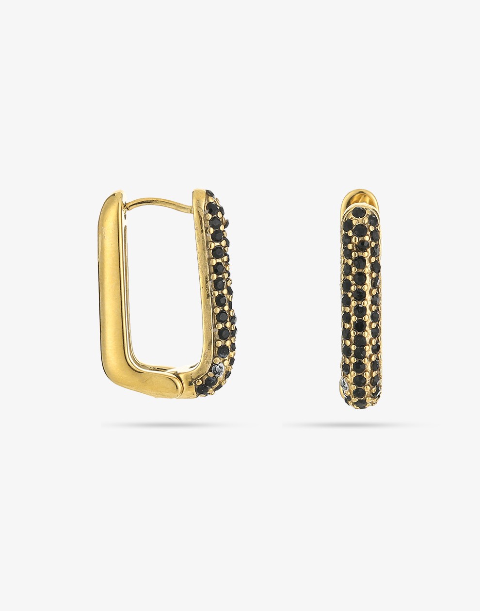 Hoops oval stones black