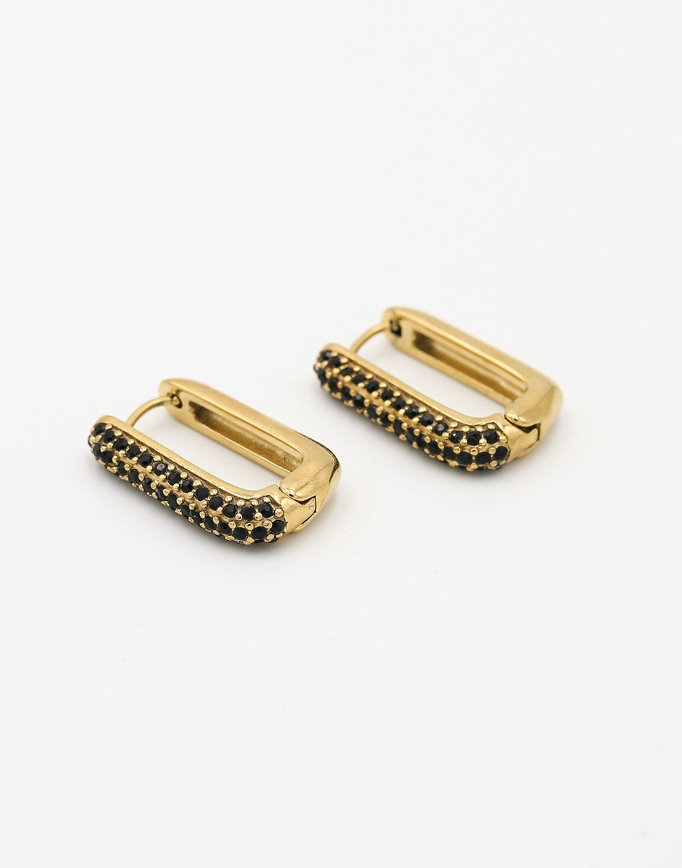 Hoops oval stones black