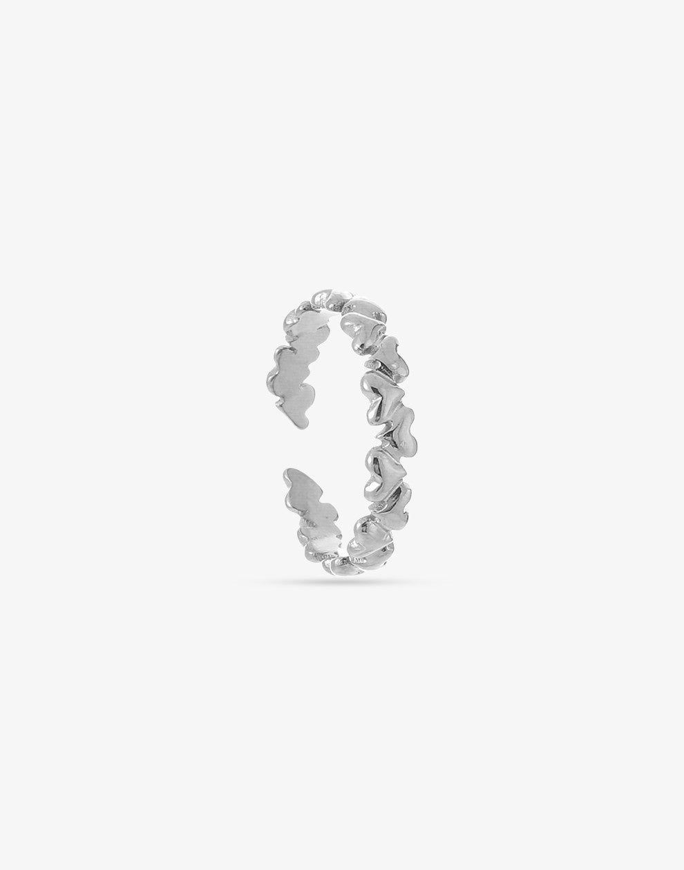 Ring vintage hearts silver-colored