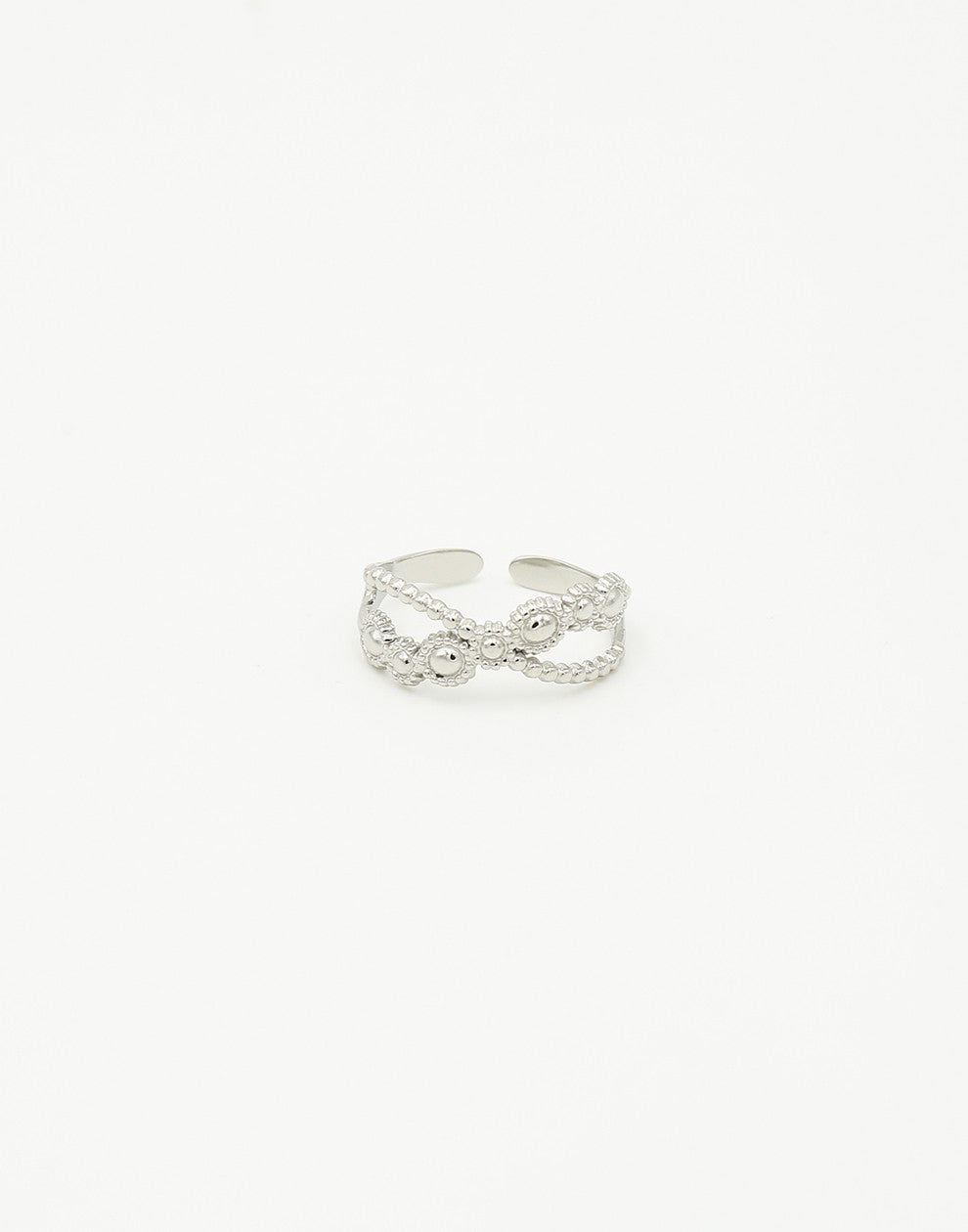 Ring tribal zilverkleurig