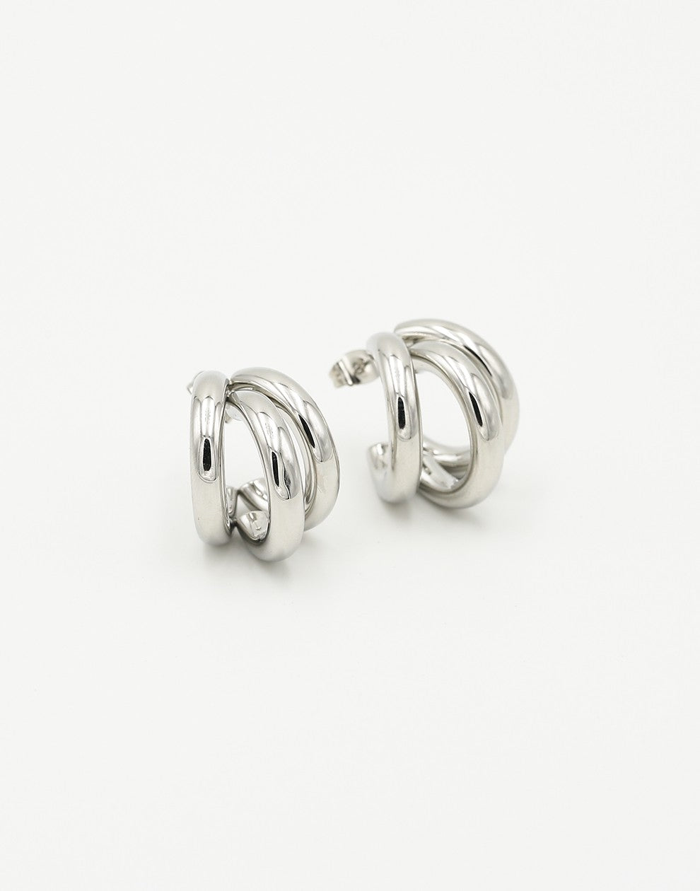 Triple hoop zilverkleurig