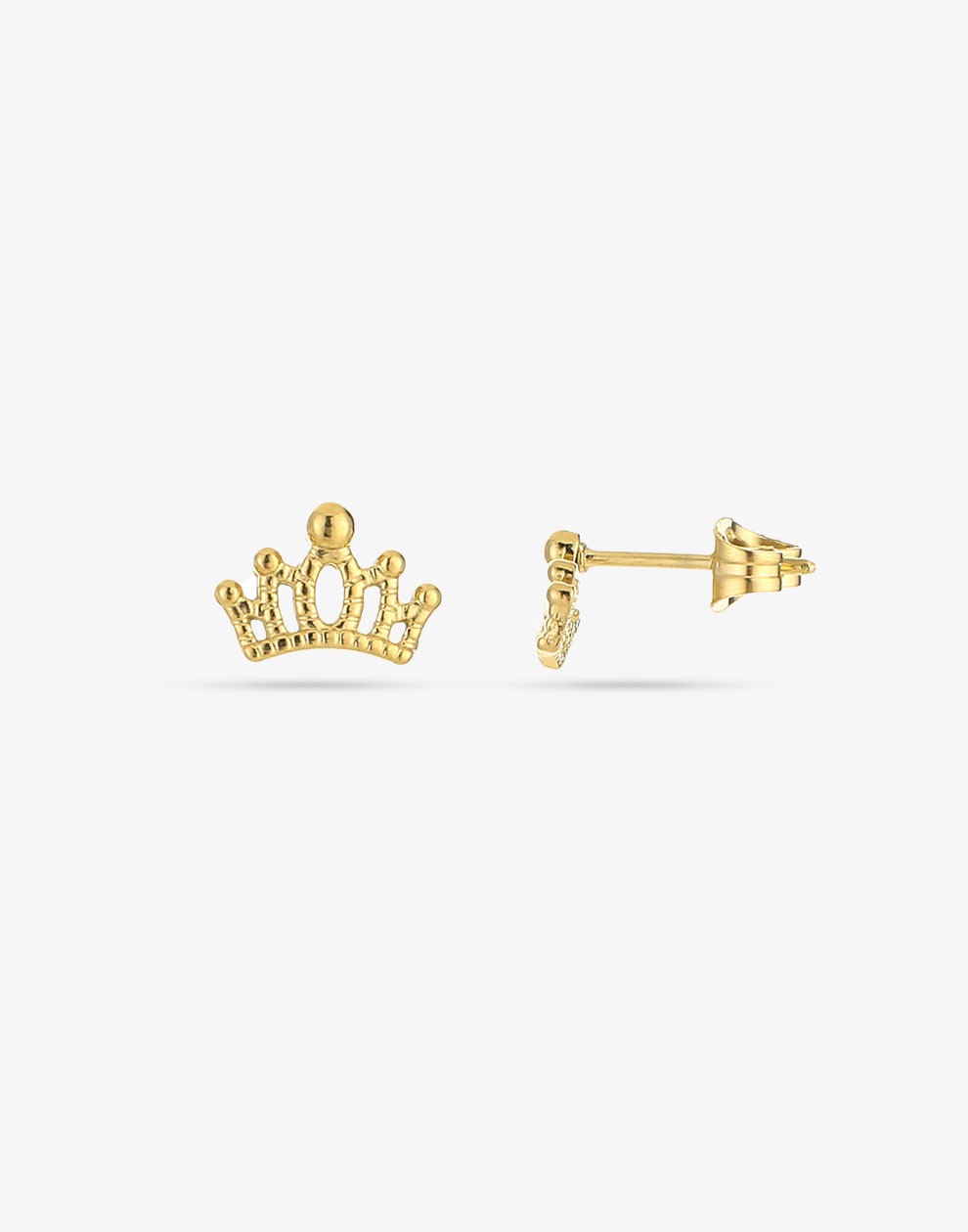 studs crown gold-colored