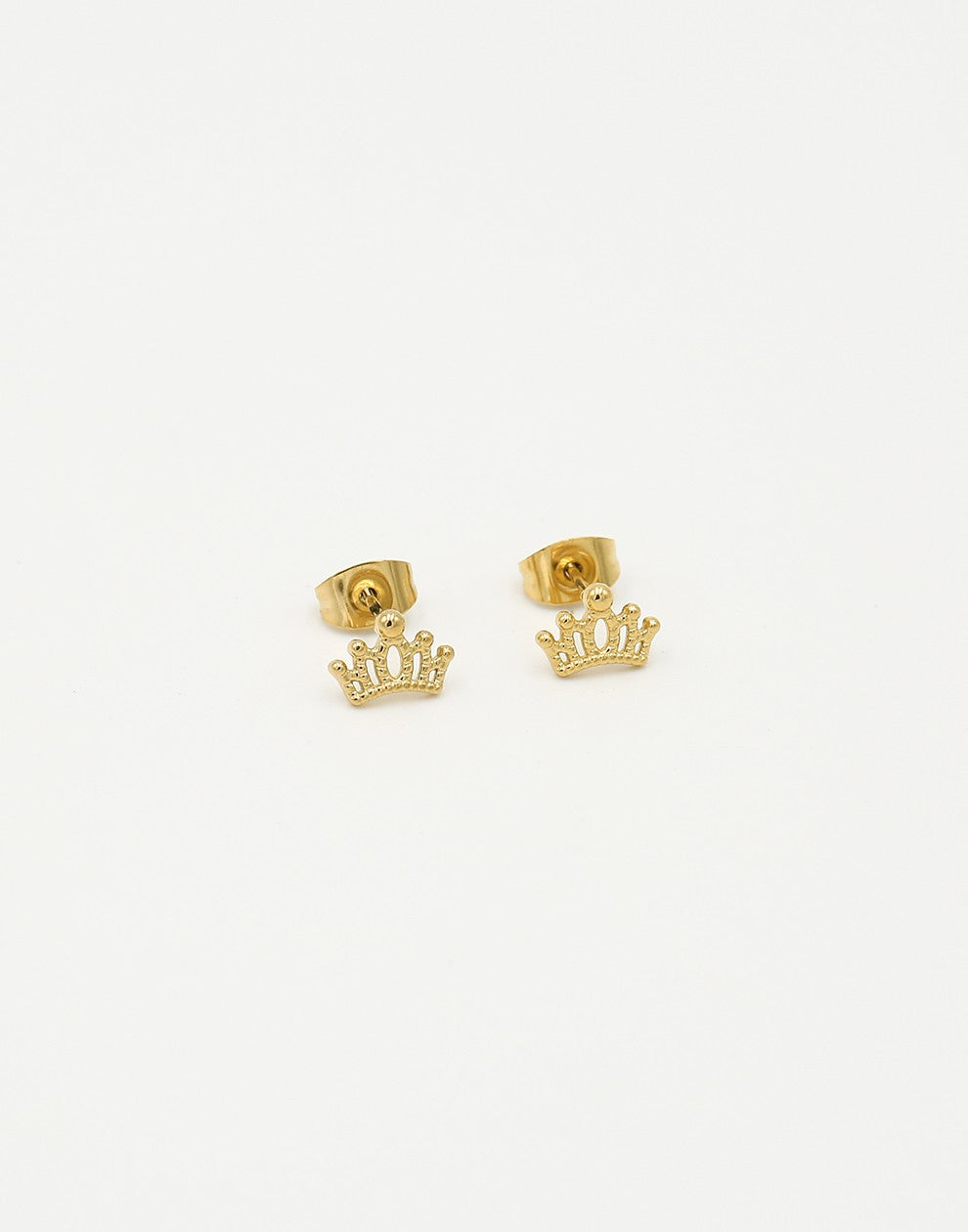 studs kroontje goudkleurig