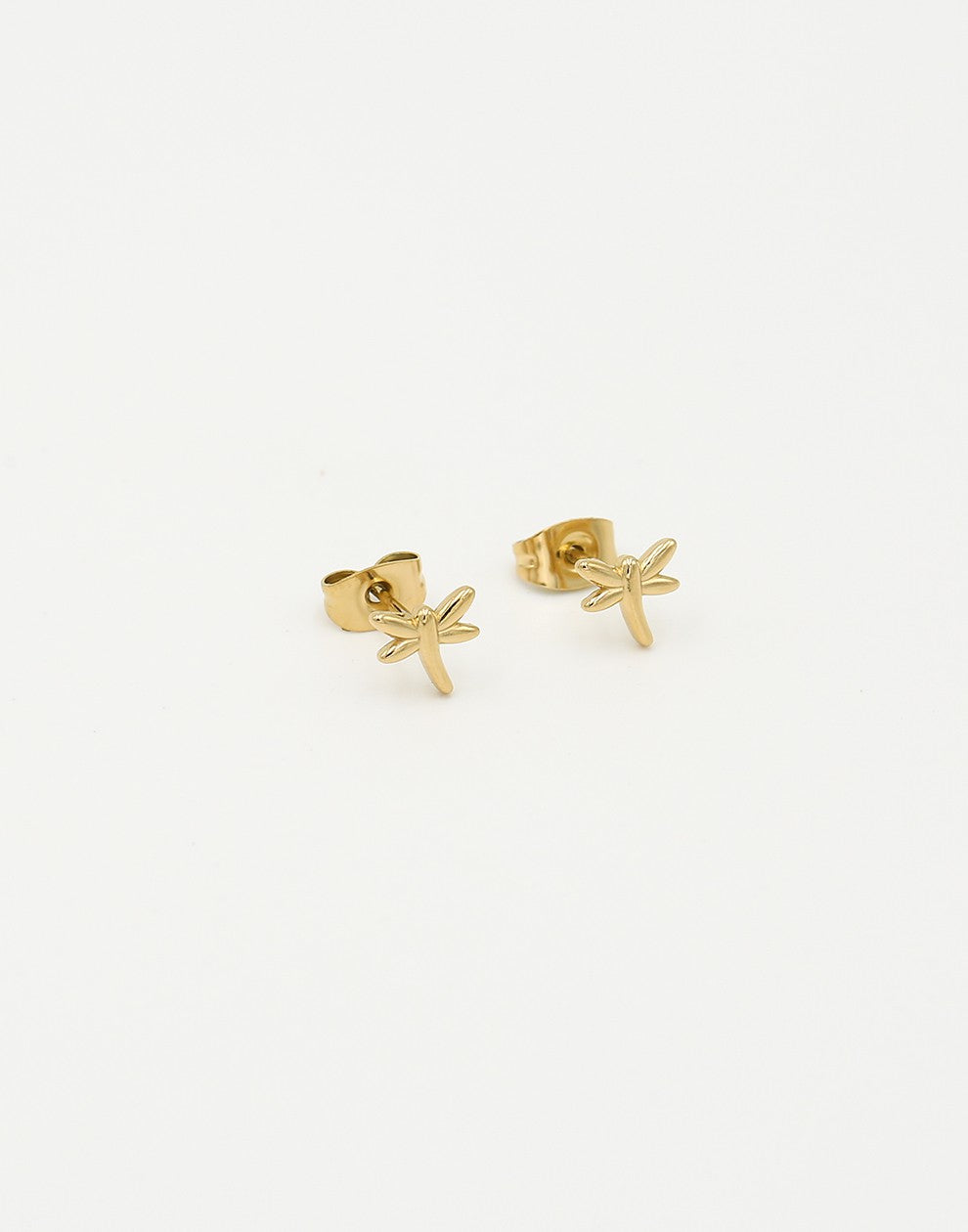 dragonfly studs gold-colored