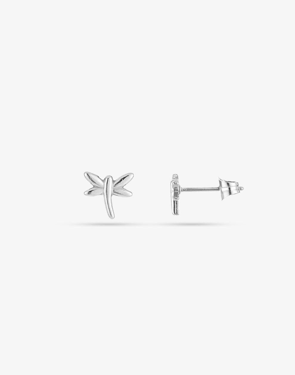 dragonfly studs silver-colored