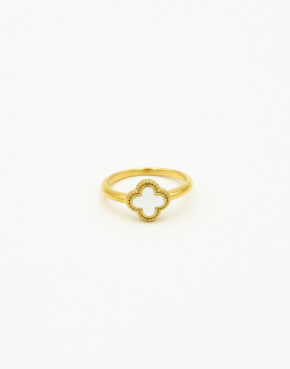 Klaver ring wit