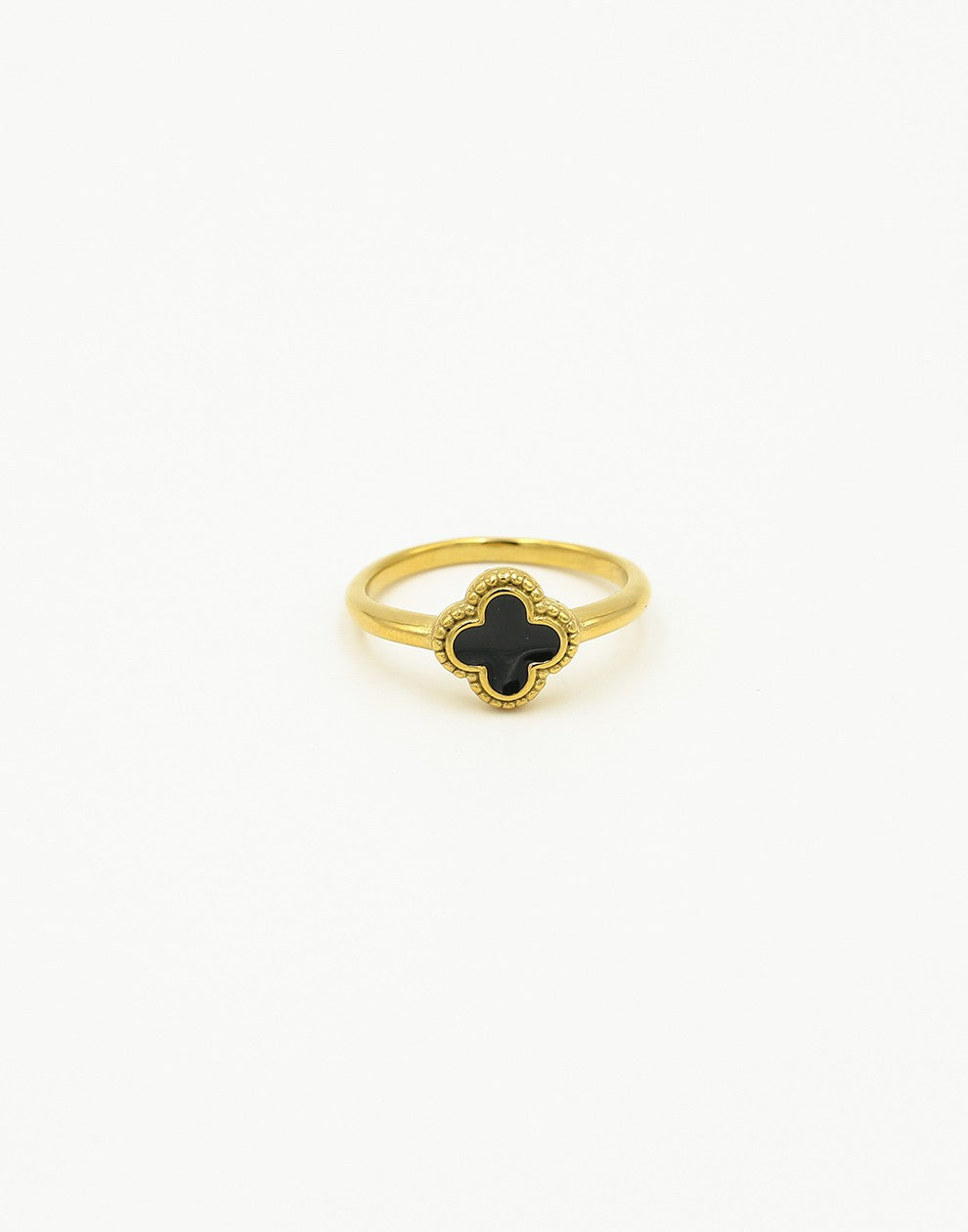 Klaver ring zwart