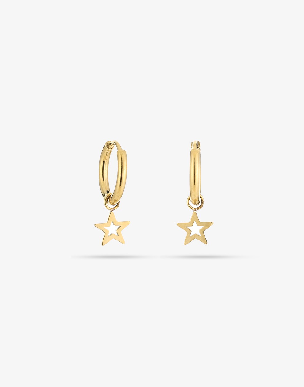 open star gold-colored creoles