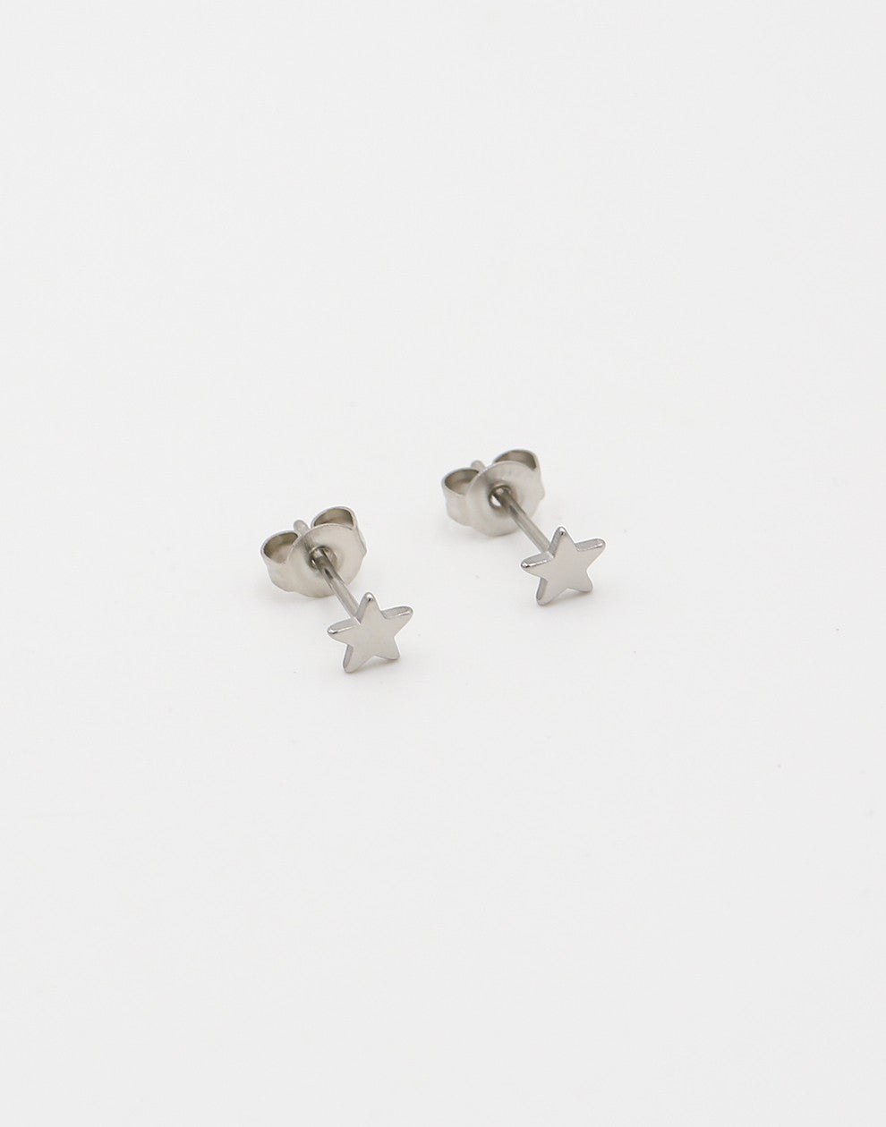 Studs ster zilverkleurig