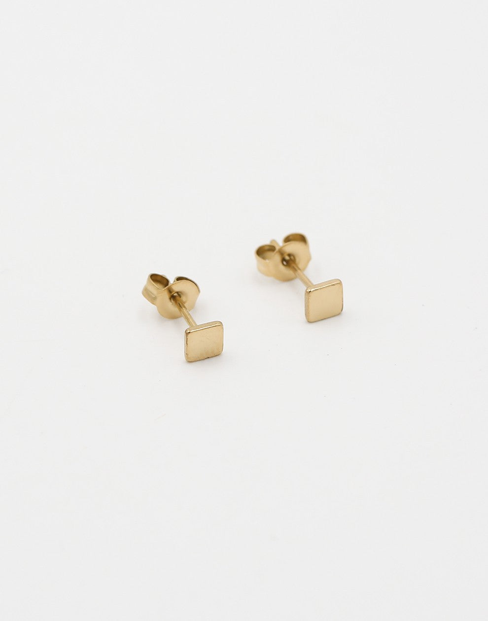 studs plat vierkantje goudkleurig
