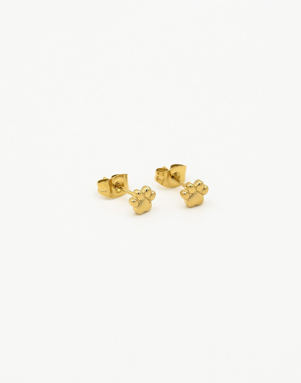 Studs hondenpootjes goudkleurig