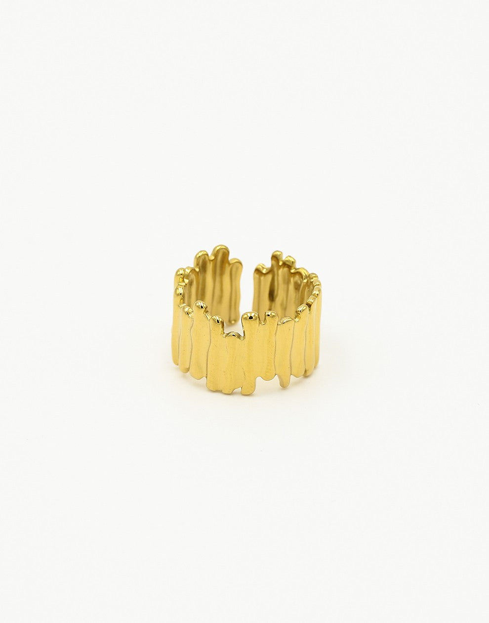 Statement ring staafjes goudkleurig