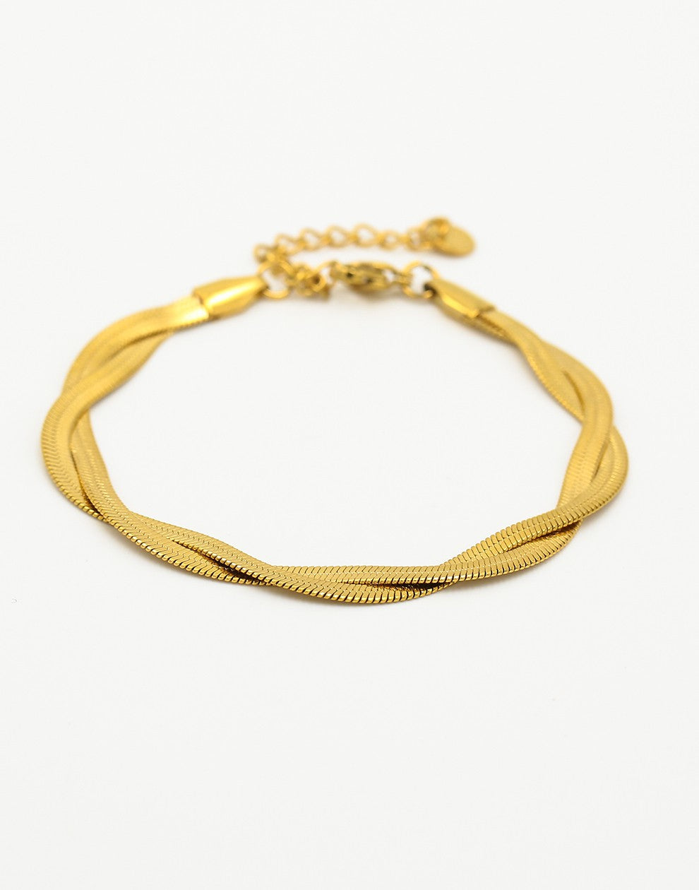 braided snake bracelet gold-colored