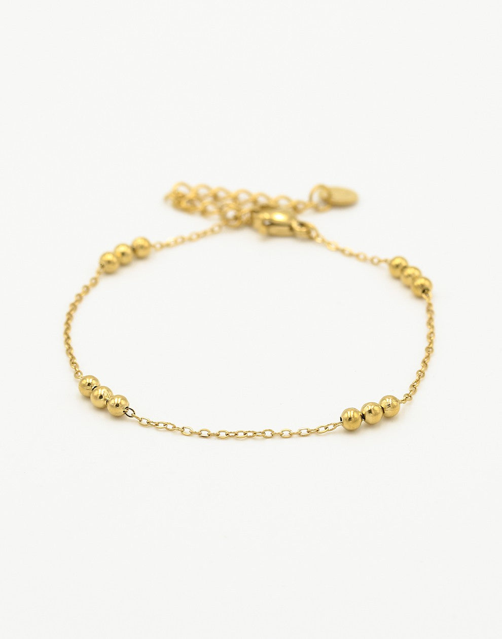armband triple balls goudkleurig