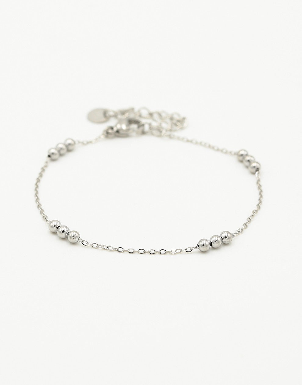 armband triple balls zilverkleurig