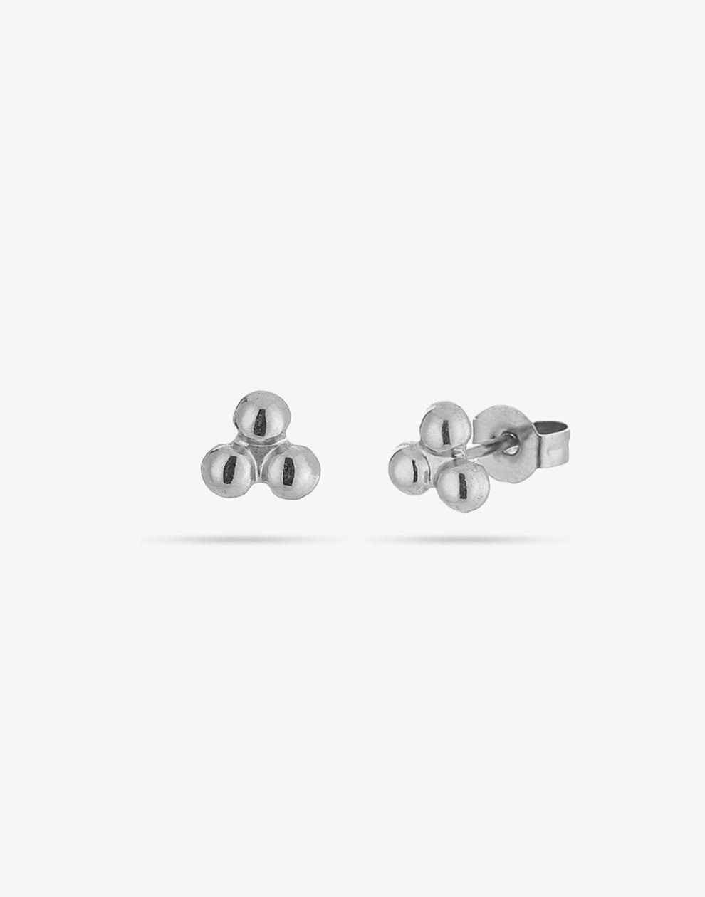 Studs triple zilverkleurig