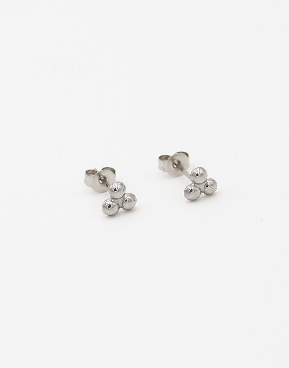 Studs triple zilverkleurig