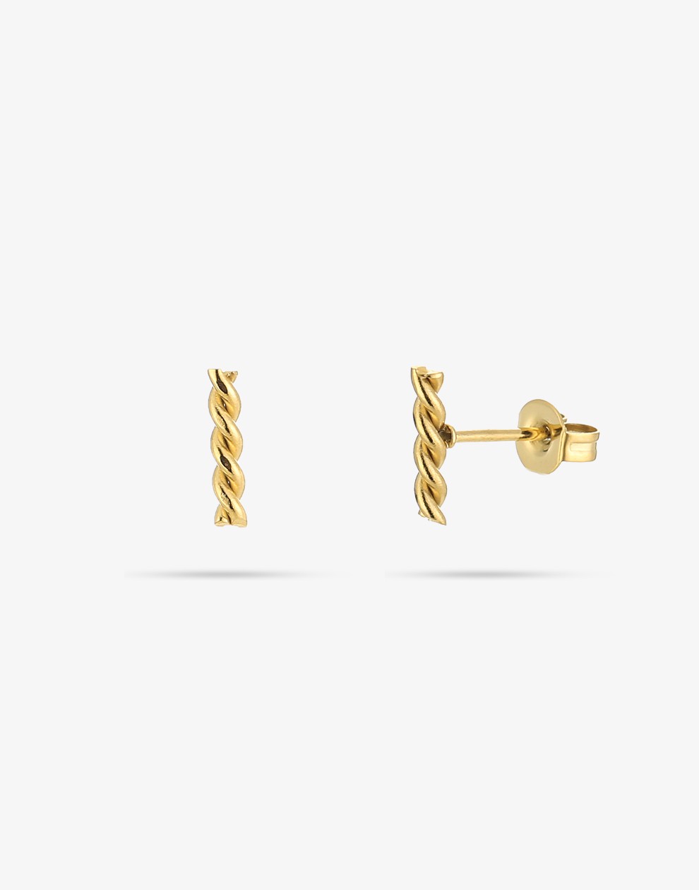 Studs twisted bar gold-colored