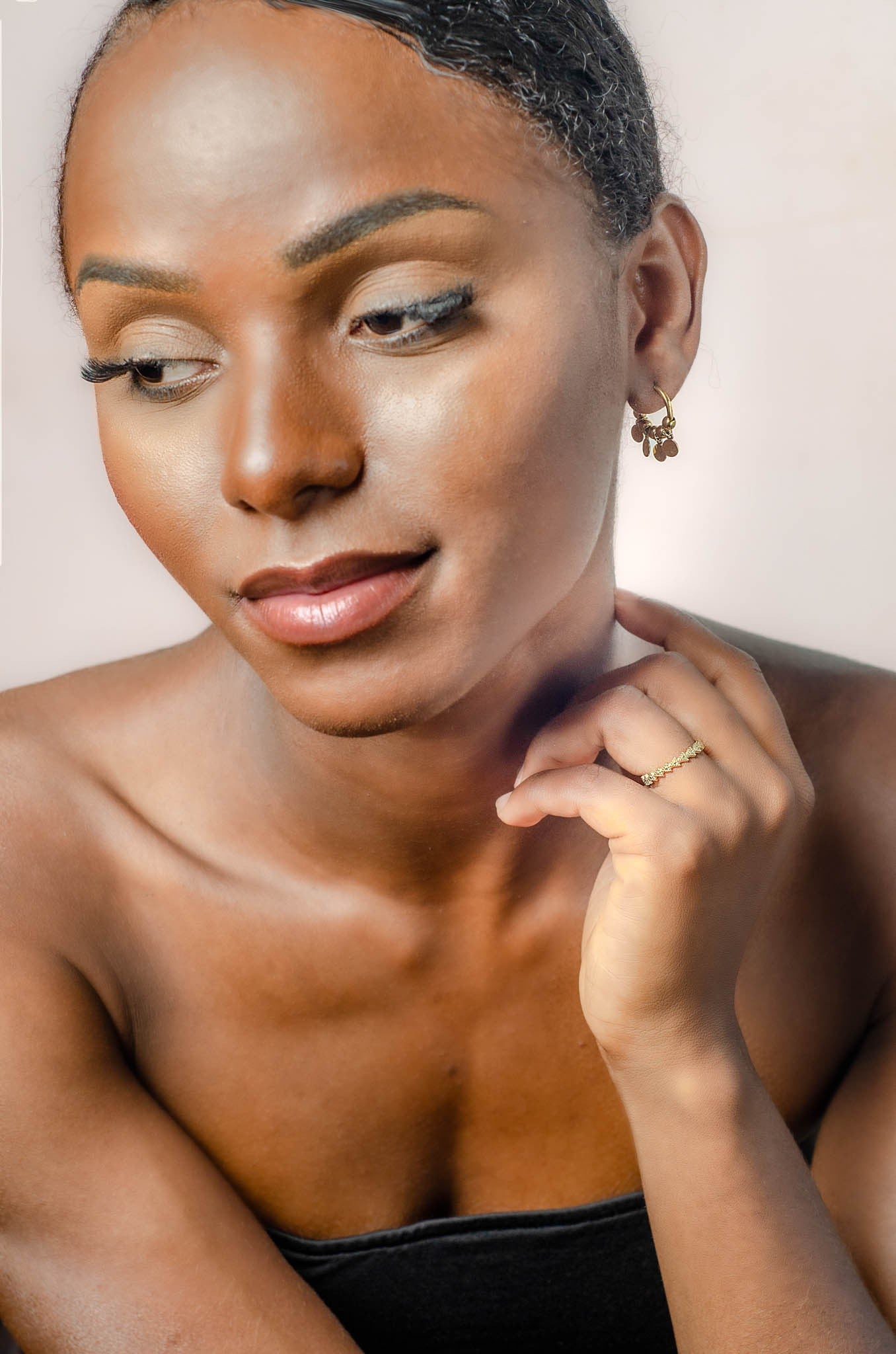 earrings balls coins gold-colored