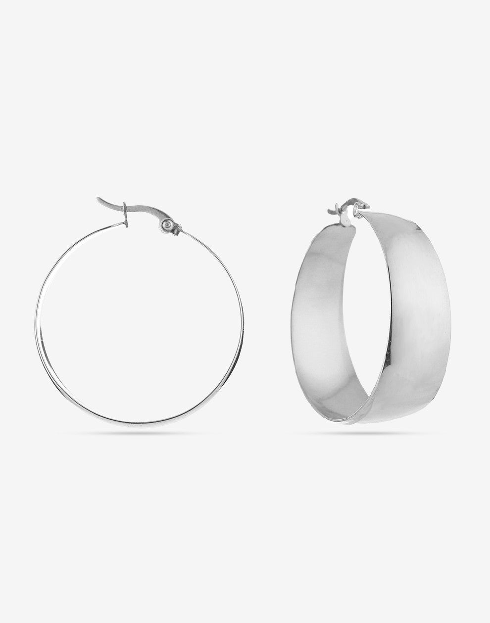 Thick hoop zilverkleurig