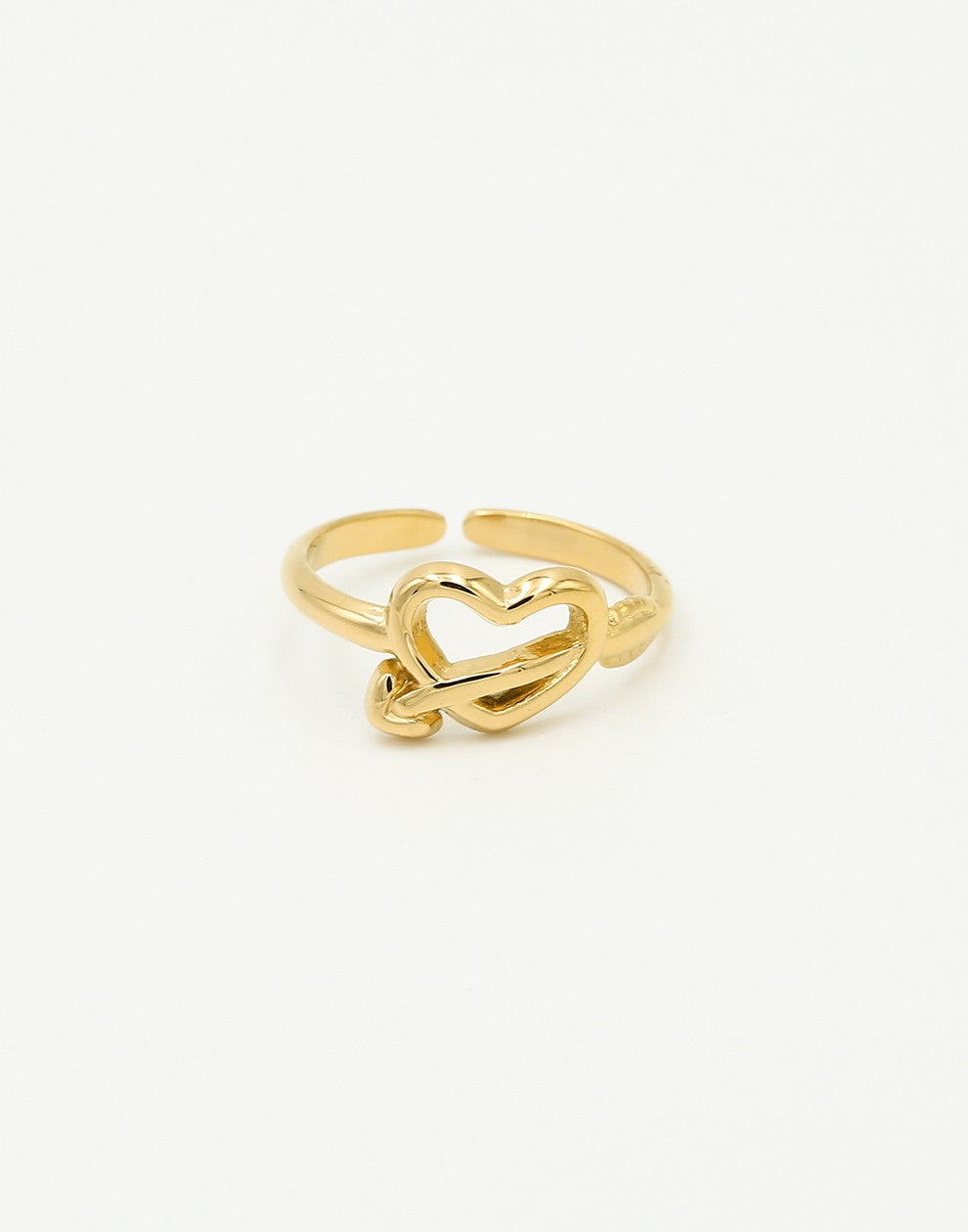 Ring hart pijl goudkleurig