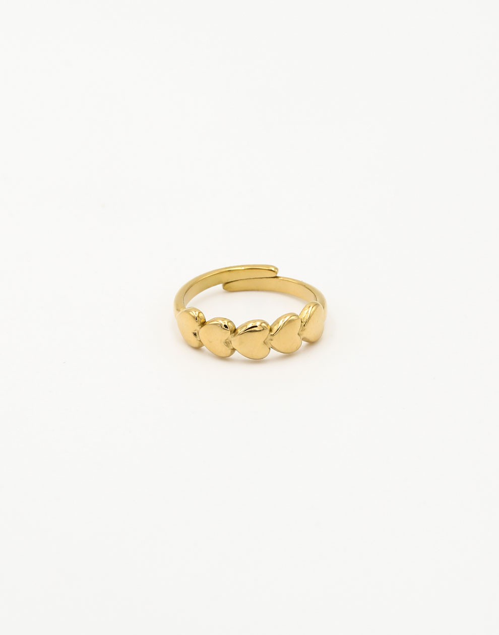 hartjes ring goudkleurig