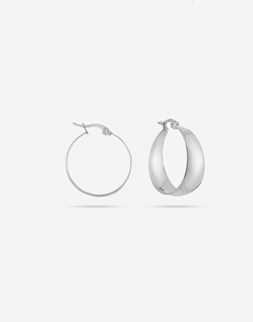 Thick hoop 25mm zilverkleurig