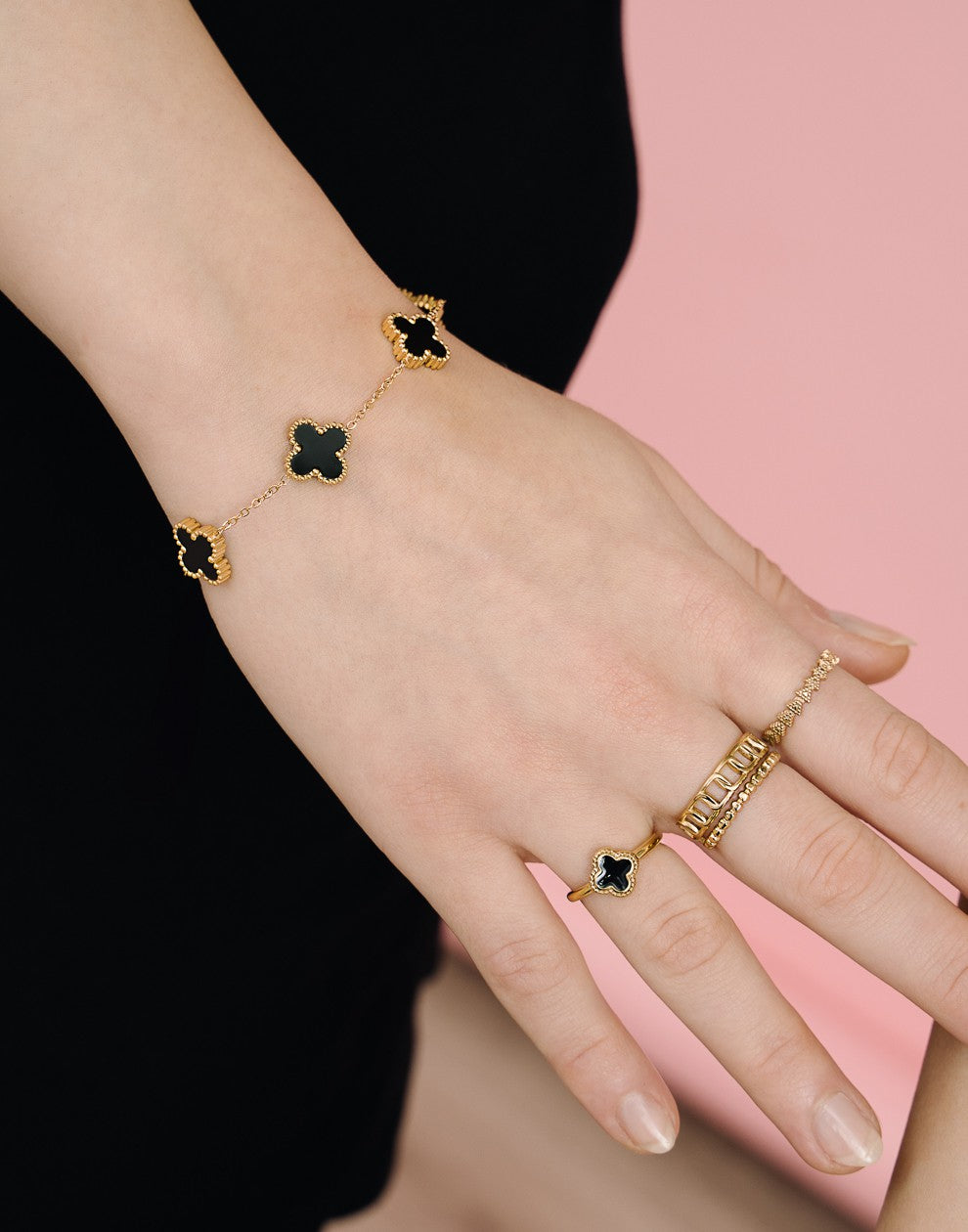 Black clover bracelet