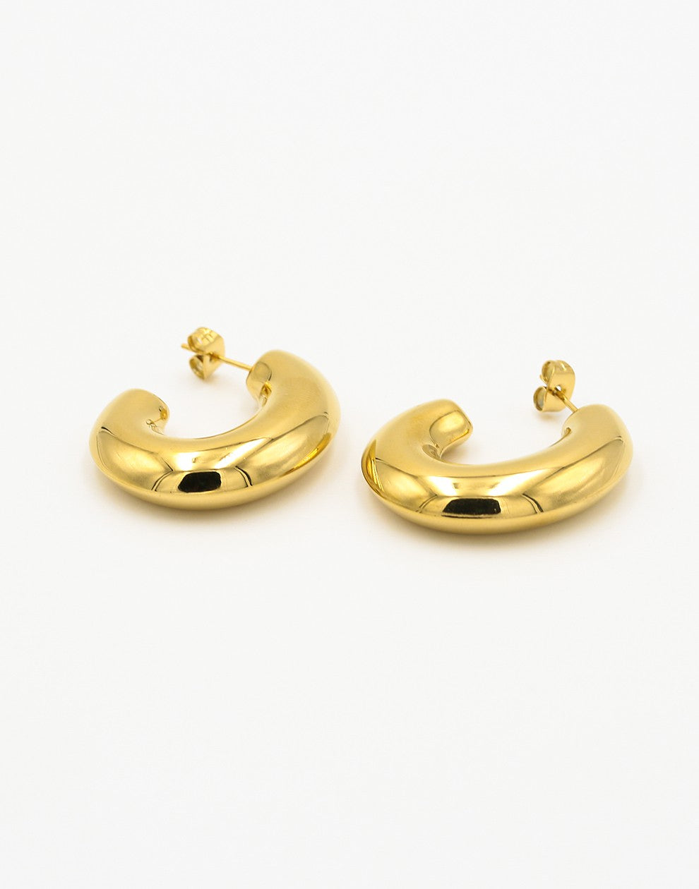 Chunky open hoops goudkleurig