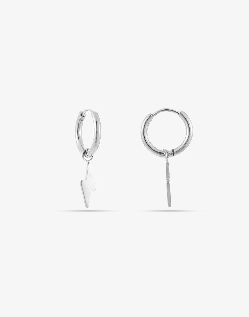 Silver lightning earrings
