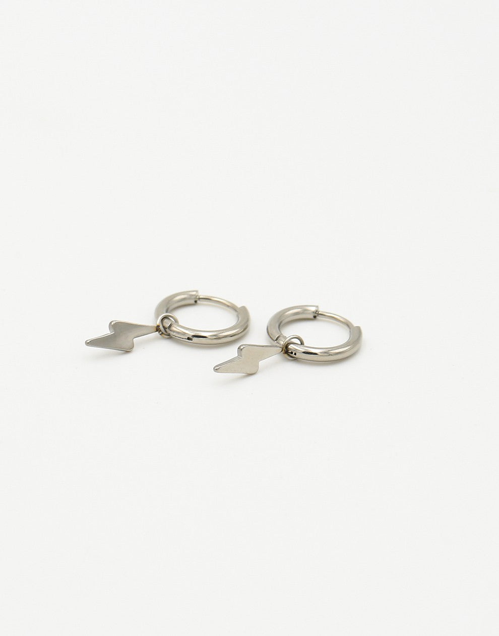Silver lightning earrings