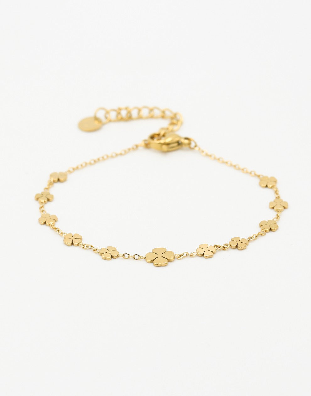 armband met klavertjes goudkleurig