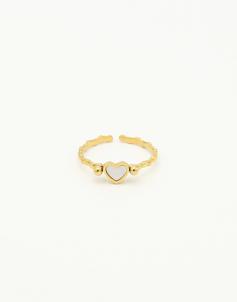 ring hartje parelmoer