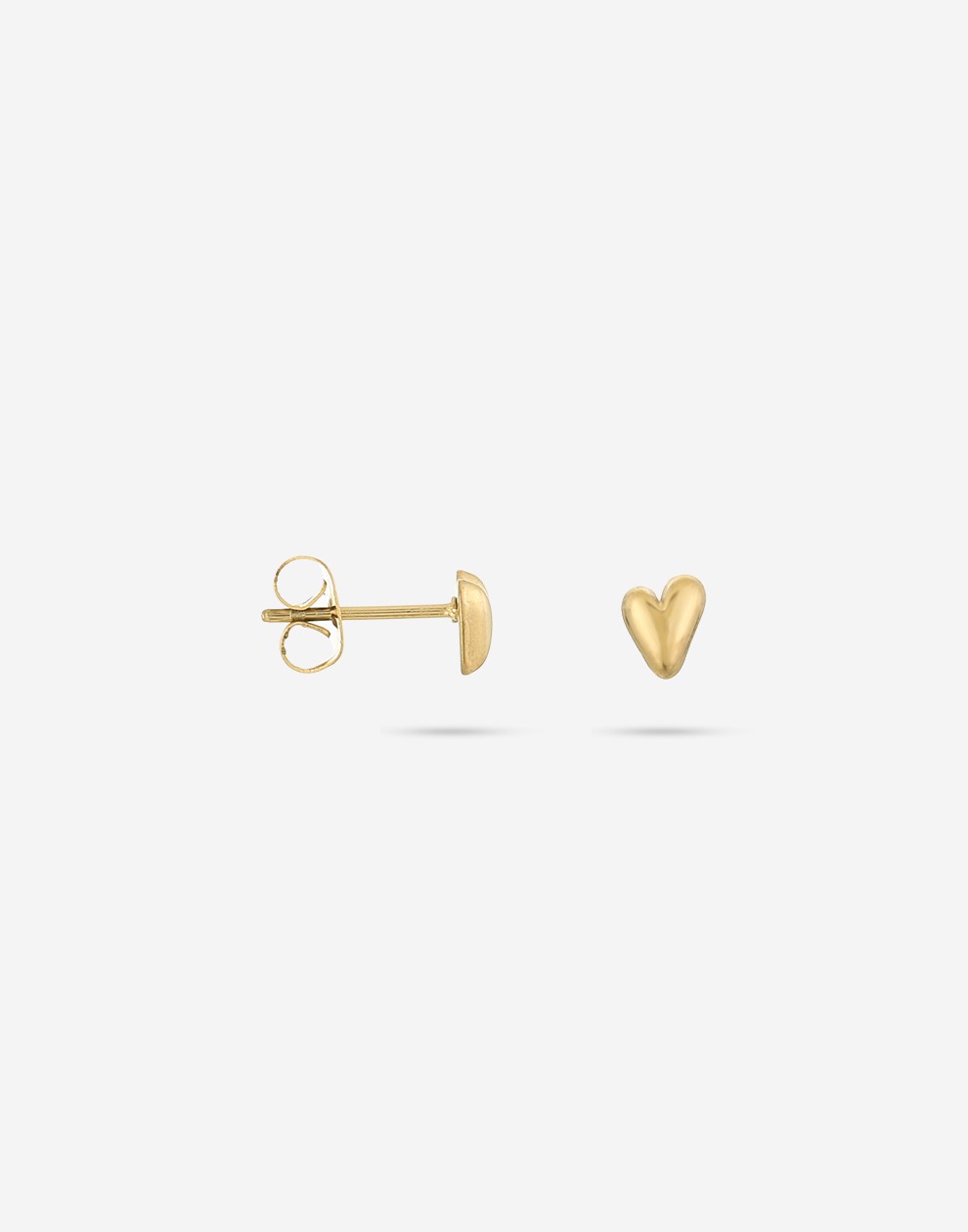studs playful heart gold-colored