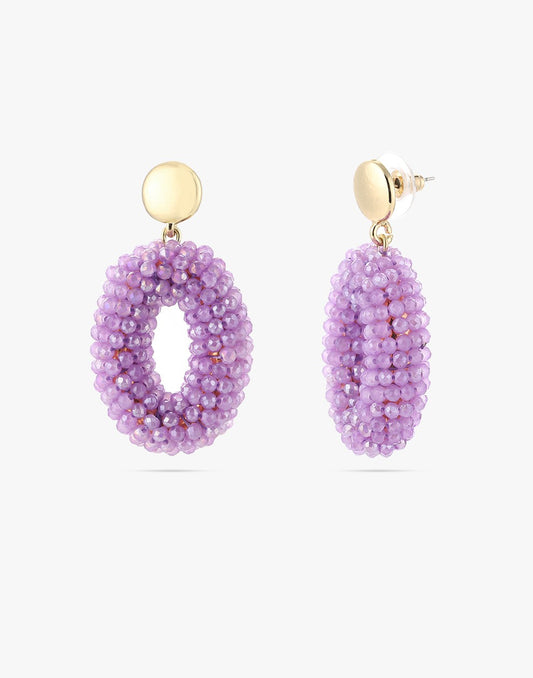 oorbellen lila steentjes