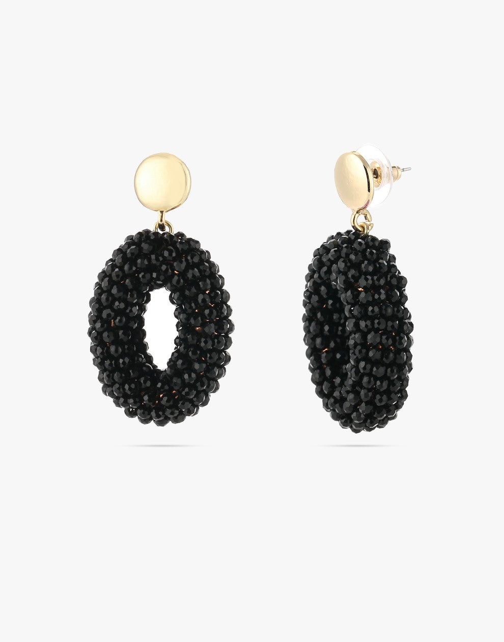 oorbellen zwarte steentjes