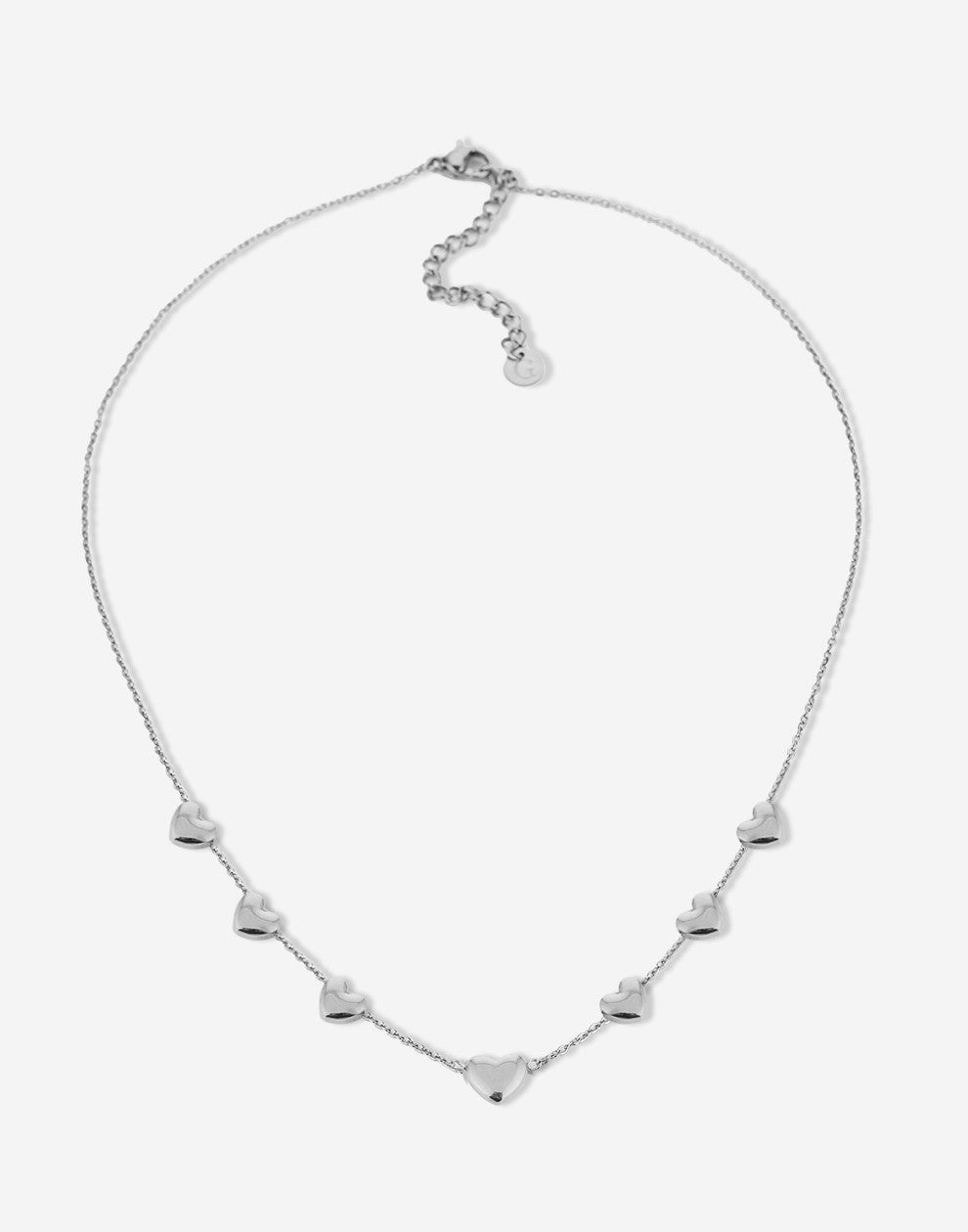 ketting multi hartjes zilverkleurig