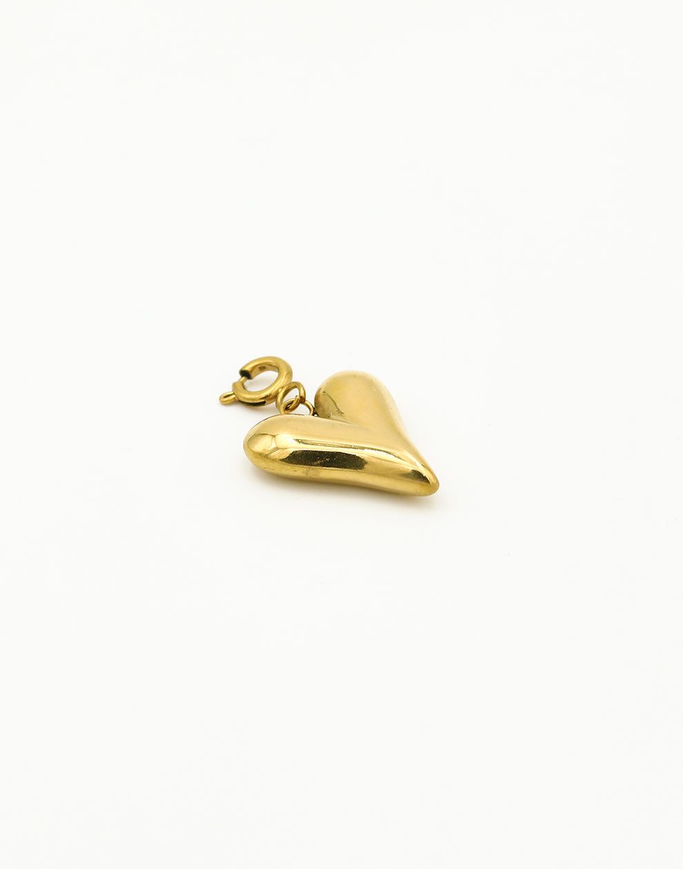 Loose heart charm large gold-colored