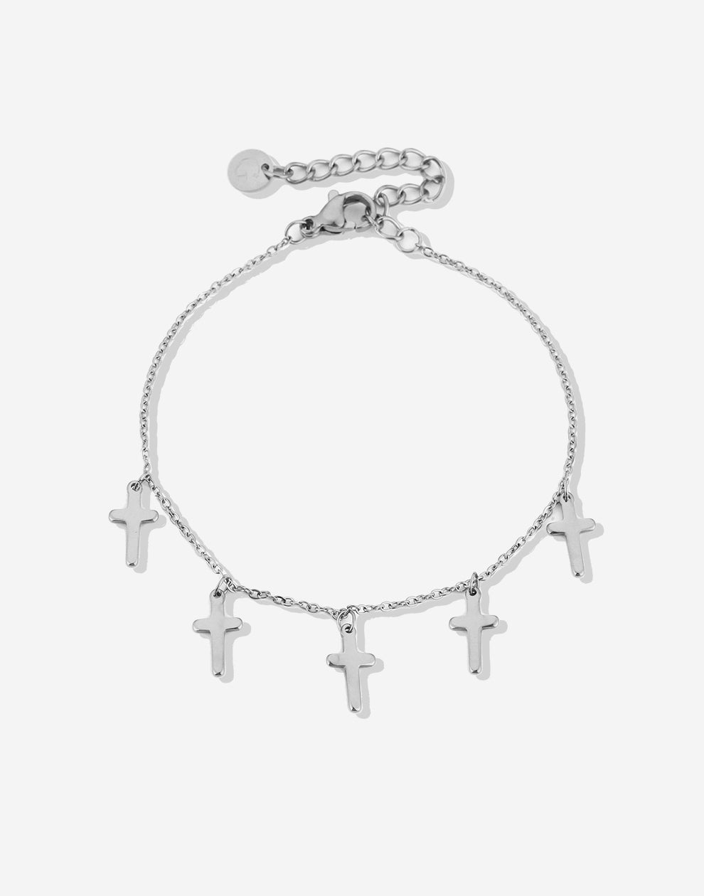 armband kruisjes zilverkleurig