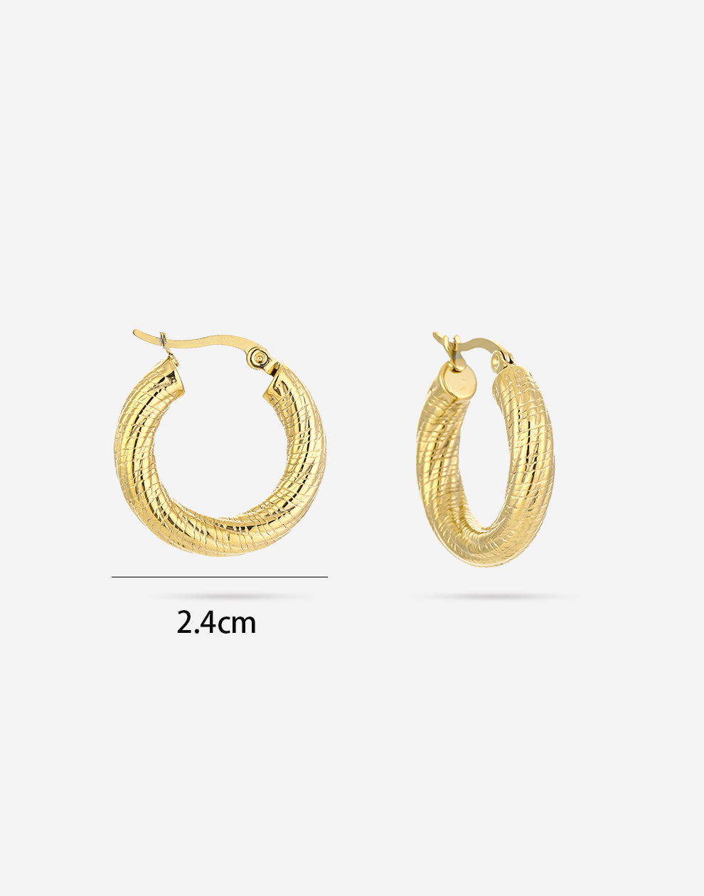 chunky oorringen touw motief klein