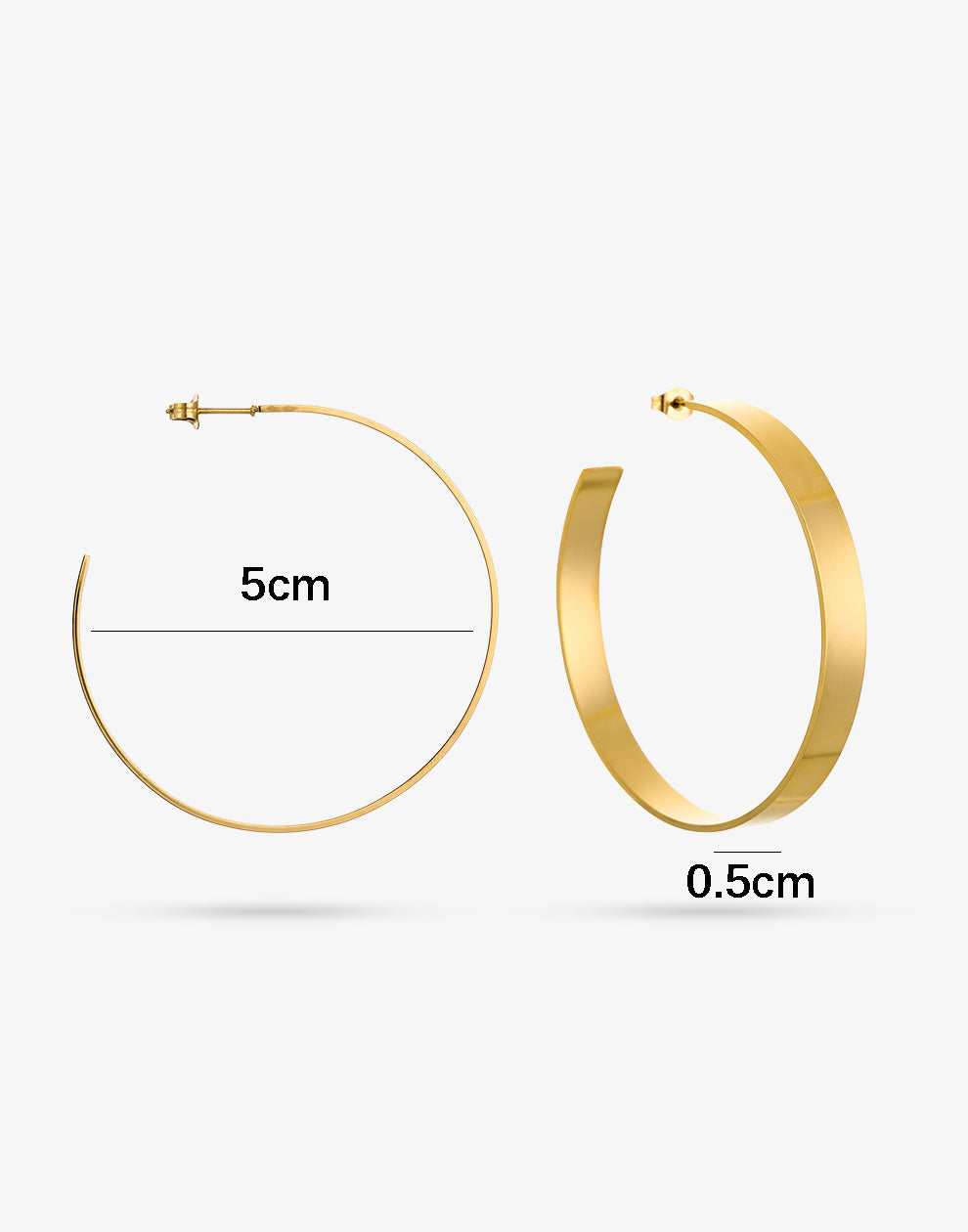 Flat hoops 5cm