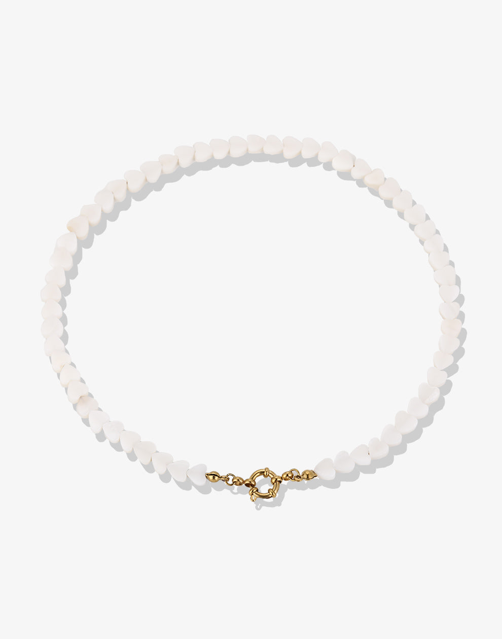 kralenketting hartjes wit