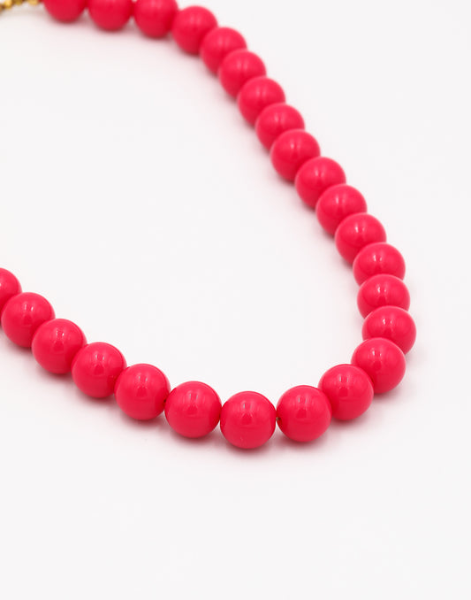 Fuchsia kralenketting