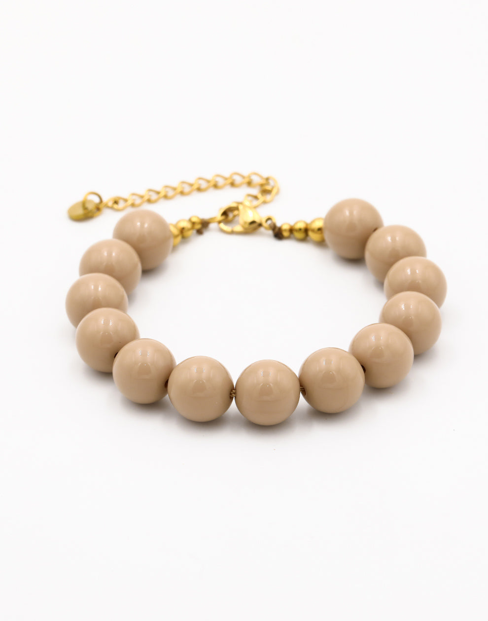Beige beaded bracelet