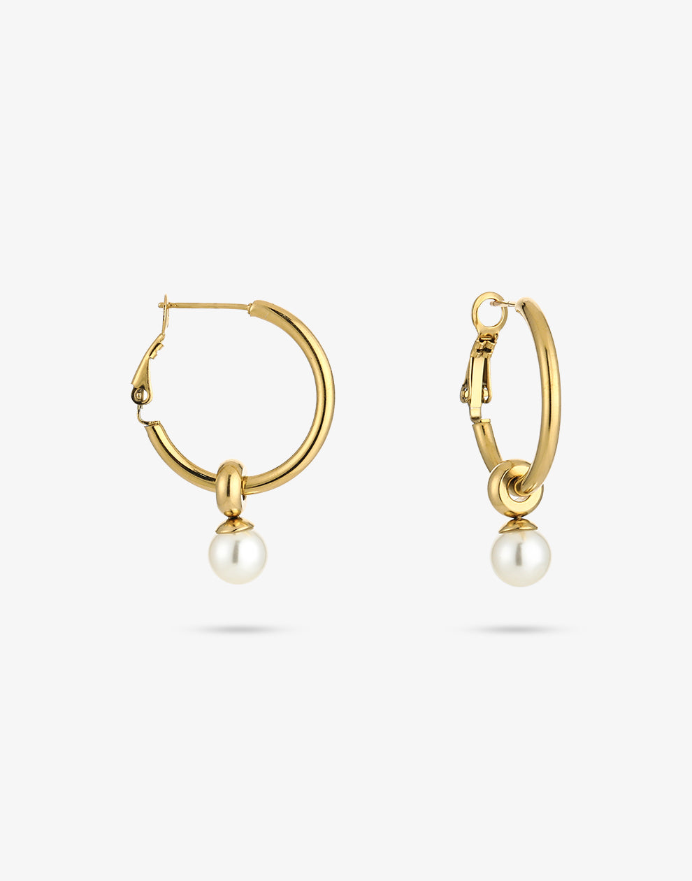 Hoops met parel 35mm